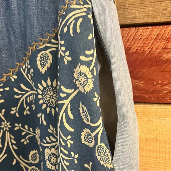 Vintage LIZWEAR Patchwork Embroidered Denim Skirt - Picture 5 of 13